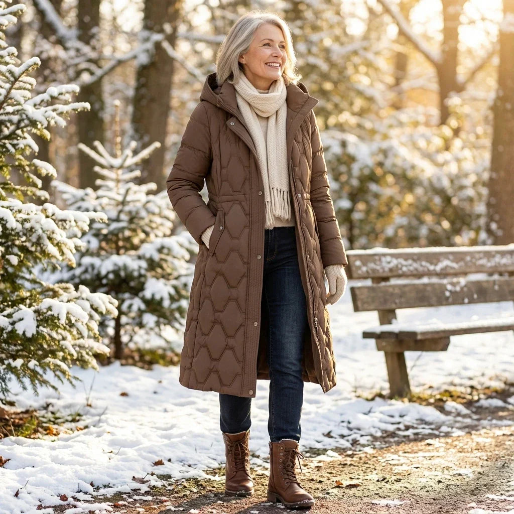 Olivia™ | Premium Longline Winter Coat with Hood