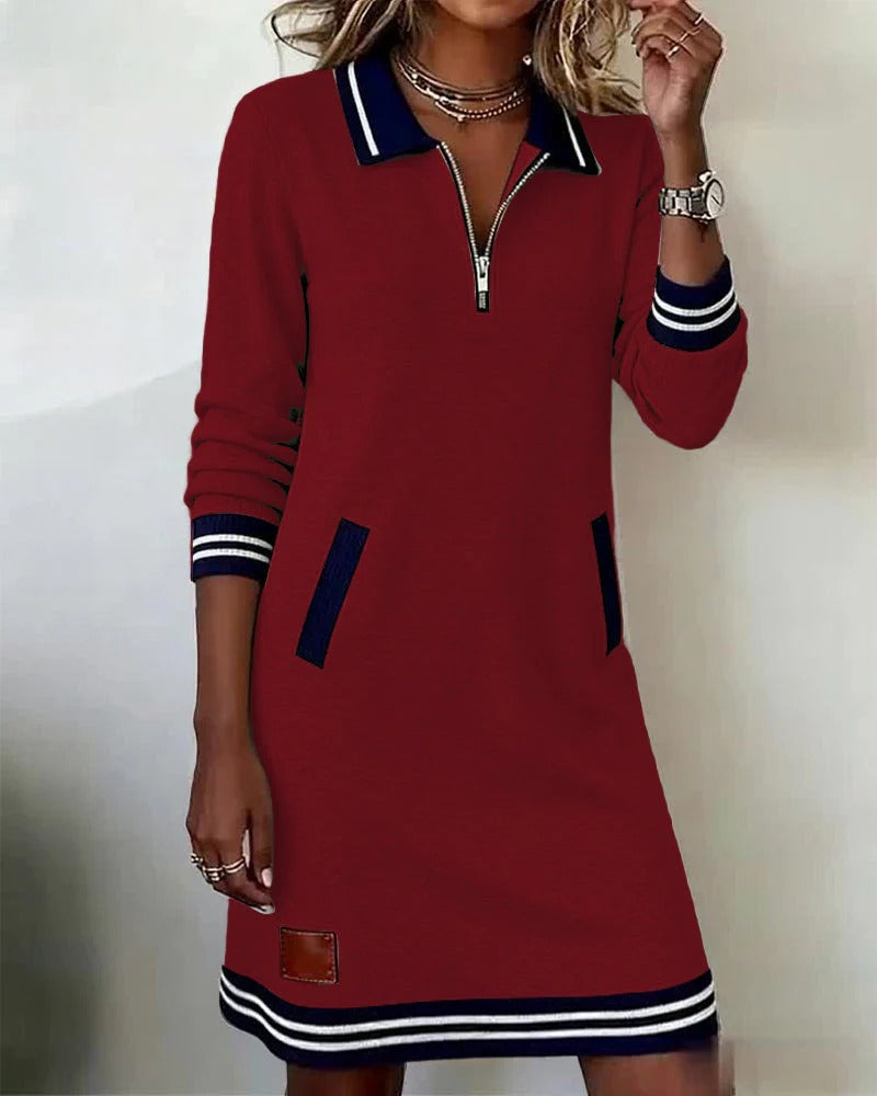 EMILIA™ | Long-Sleeve Cotton Dress