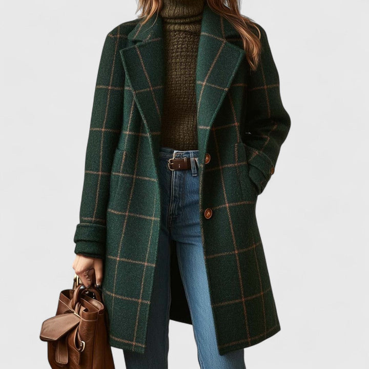 Elara | Classic Check Coat