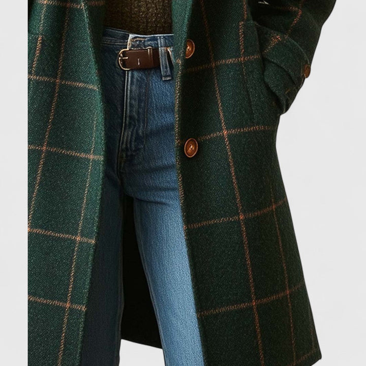 Elara | Classic Check Coat