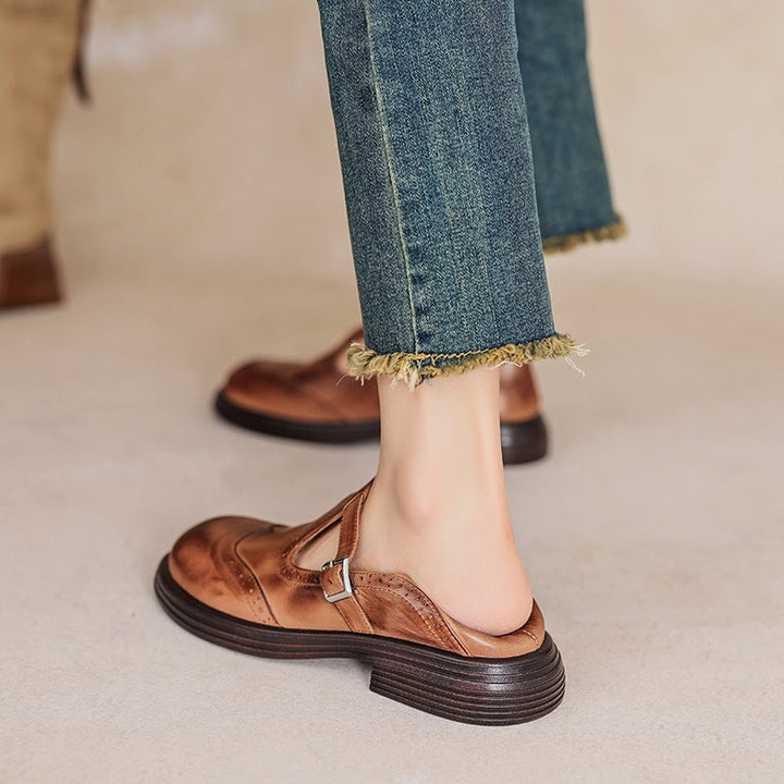 Zayana™ - Elegant Mary Jane Leather Shoes
