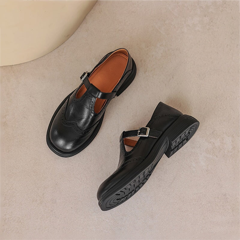 Zayana™ - Elegant Mary Jane Leather Shoes
