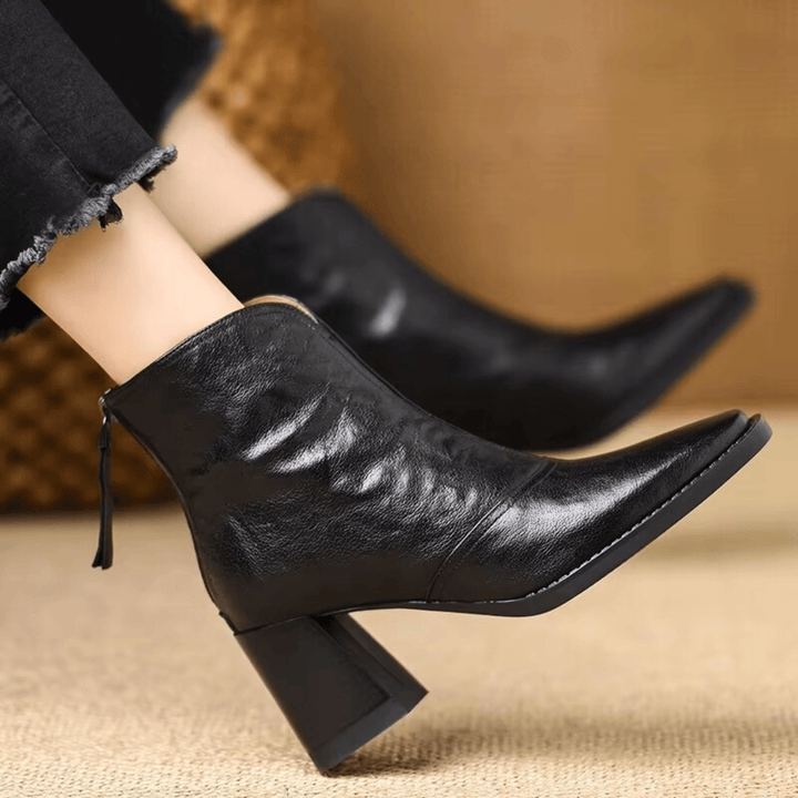 Clara | Luxury Ankle Boots with a Mid Heel