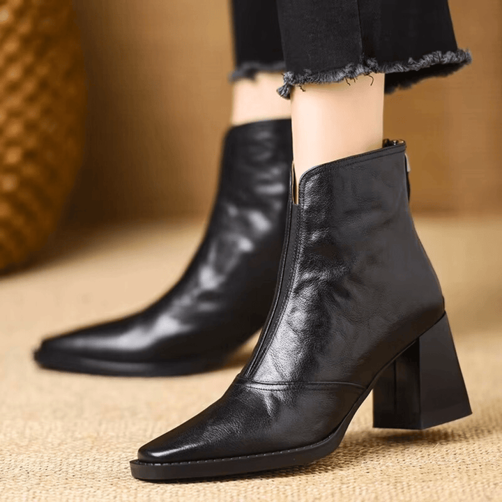 Clara | Luxury Ankle Boots with a Mid Heel