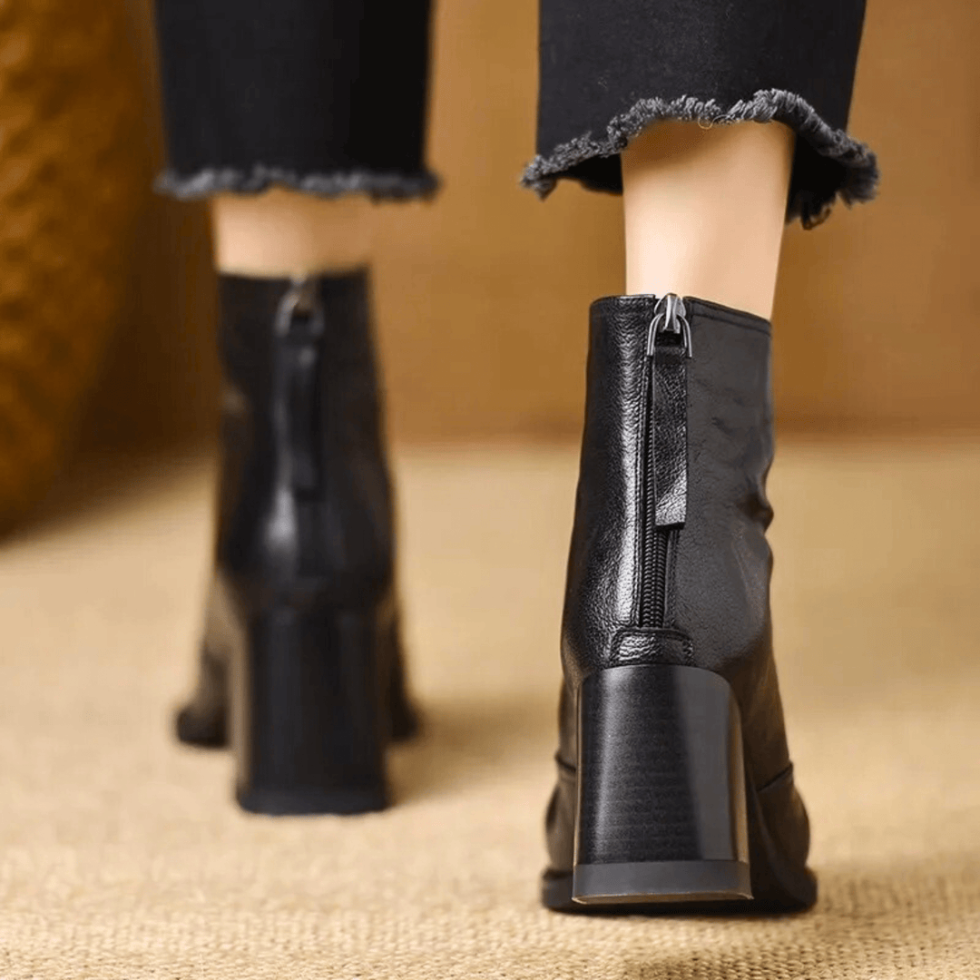 Clara | Luxury Ankle Boots with a Mid Heel