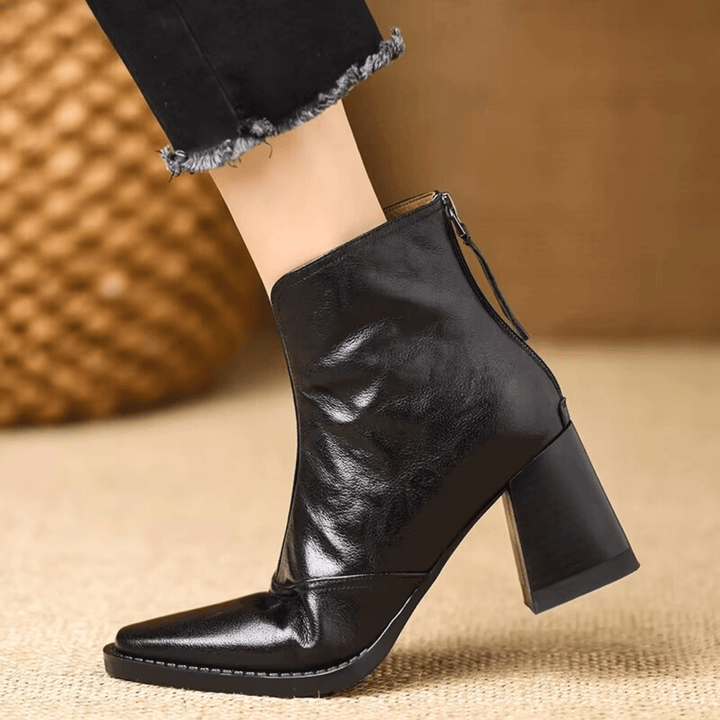 Clara | Luxury Ankle Boots with a Mid Heel
