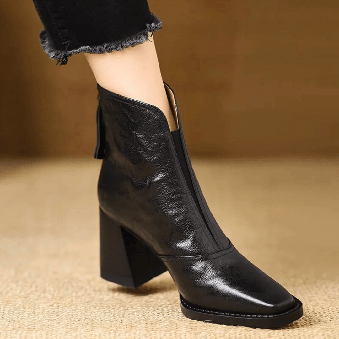 Clara | Luxury Ankle Boots with a Mid Heel