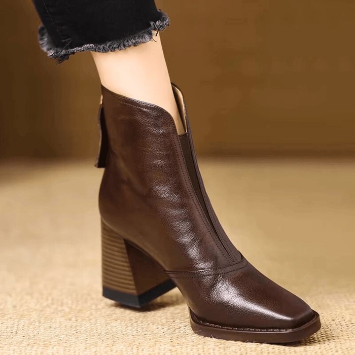 Clara | Luxury Ankle Boots with a Mid Heel