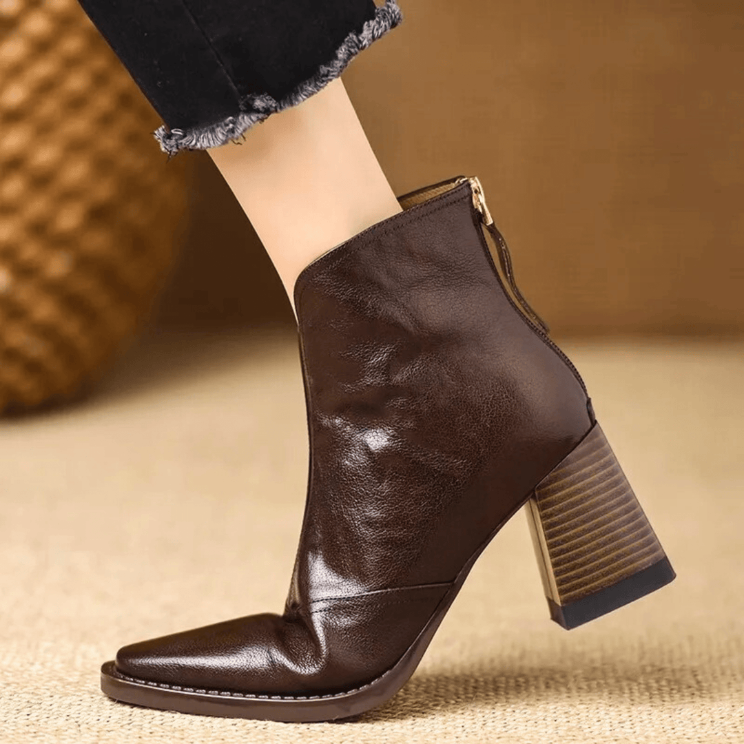 Clara | Luxury Ankle Boots with a Mid Heel