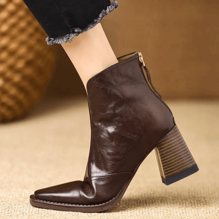 Clara | Luxury Ankle Boots with a Mid Heel